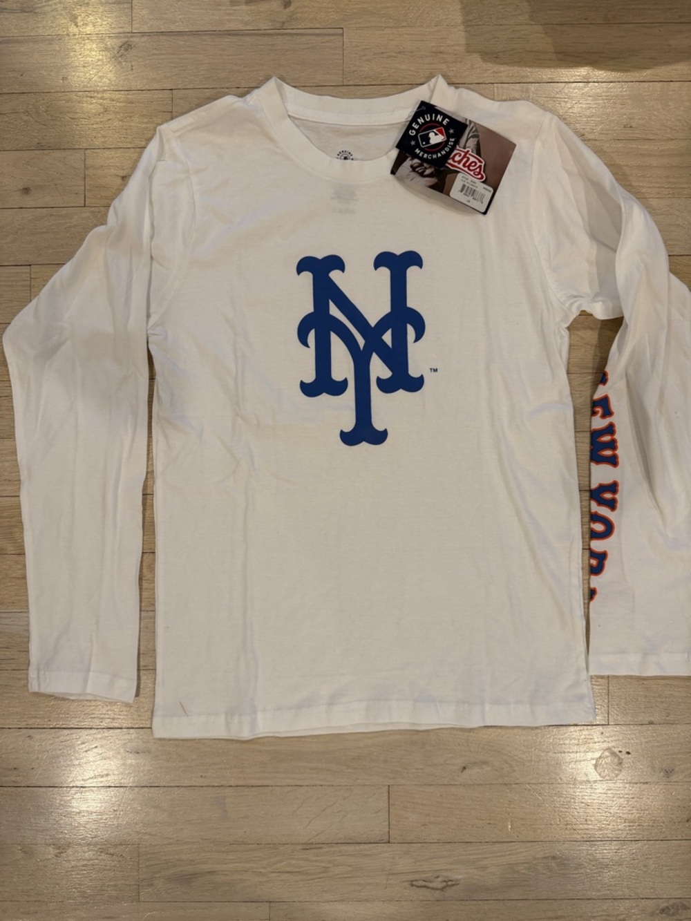 New York Mets long sleeve shirt youth L NEW